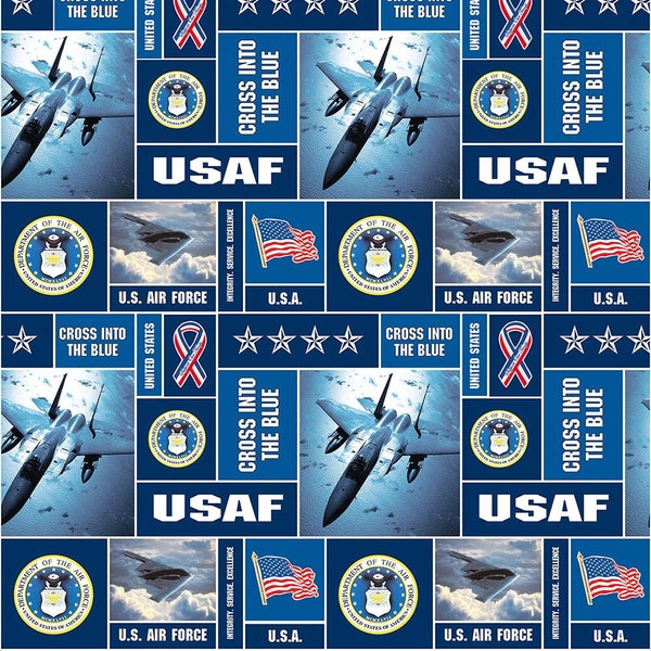 United States Air Force Cotton Fabric by Sykel-US Military Cotton Fabrics USAF