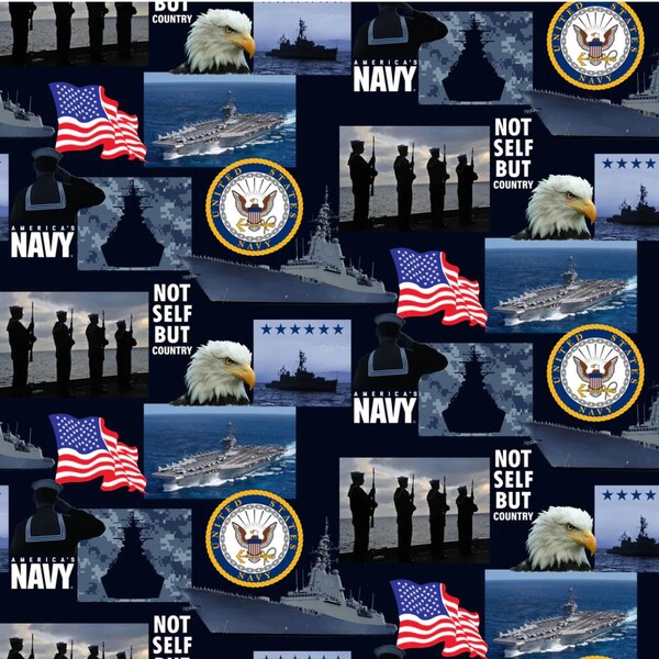 United States Navy Cotton Fabric by Sykel-US Military Cotton Fabrics