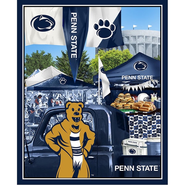 Penn State Cotton Fabric by Sykel-Penn State University Tailgating Mascot Panel and Matching Solid Cotton Fabrics