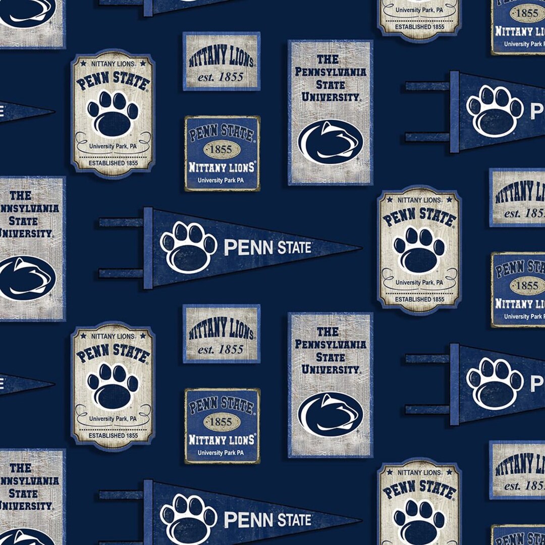 Penn State Cotton Fabric by Sykel-penn State University - Etsy