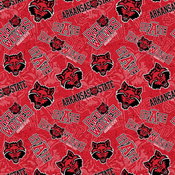 Arkansas State University Cotton Fabric by Sykelarkansas Etsy