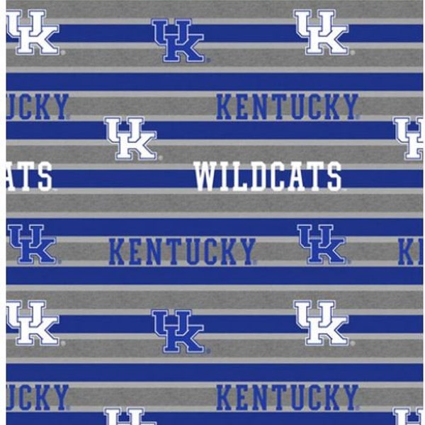 University of Kentucky Cotton Fabric by Sykel-Kentucky Wildcats Polo Stripe and Matching Solid Cotton Fabrics