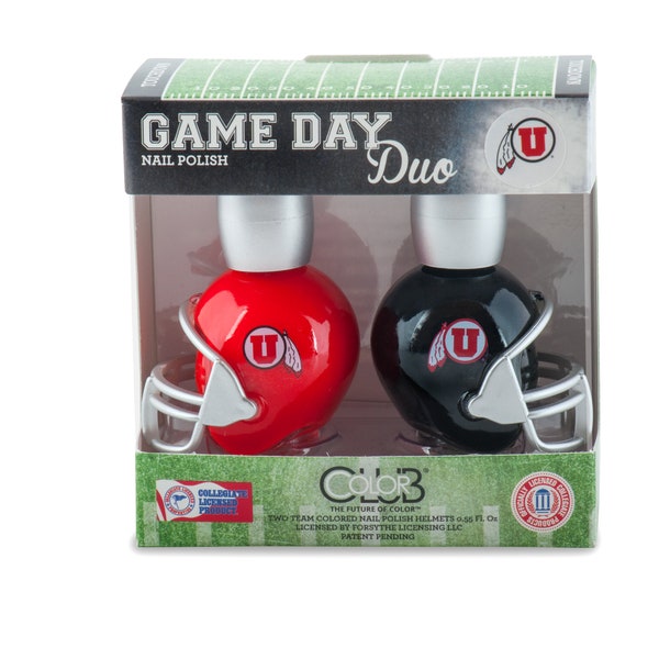 Utah Utes Game Day Nail Lacquer Set-University of Utah Game Day Duo Color Nail Polish by Color Club