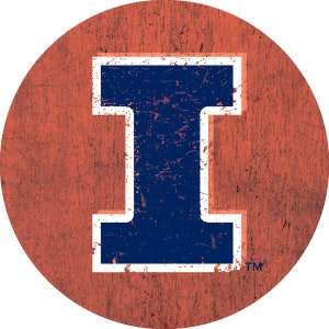 Illinois Fighting Illini Chief Illiniwek 4.5x4.5 in Metallic Decal –  Gameday Spirit Fanstore