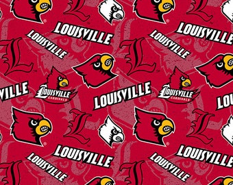 Louisville Cardinals NCAA College Canvas Twill 58-60 Inches 