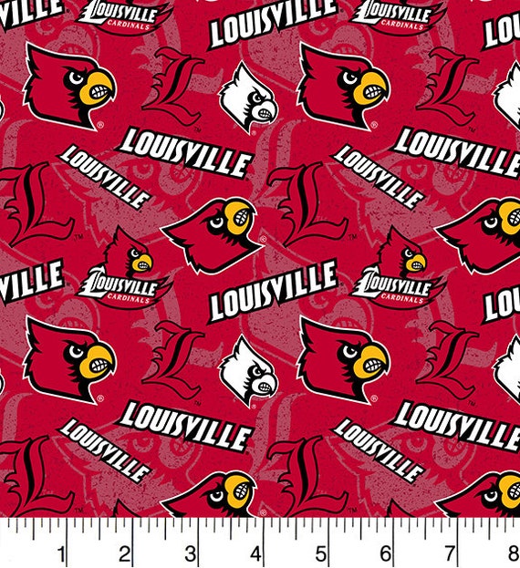University of Louisville Cotton Fabric by Sykel-louisville 