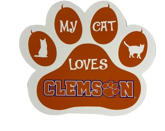 R and R Imports Clemson Tigers 4 Inch Round Word Magnet 