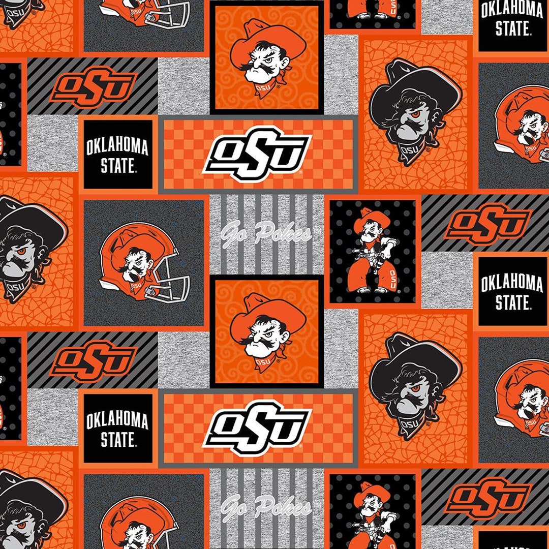 Oklahoma State University Fleece Fabric by Sykeloklahoma State OSU