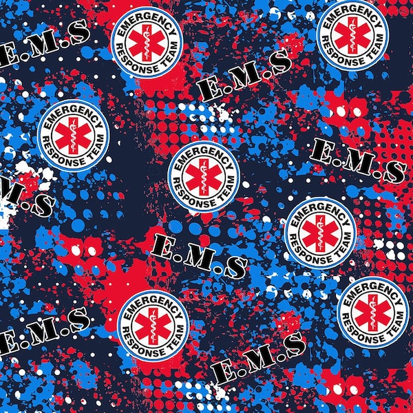 EMS Cotton Fabric by Sykel-Emergency Medical Response Service Cotton Fabrics