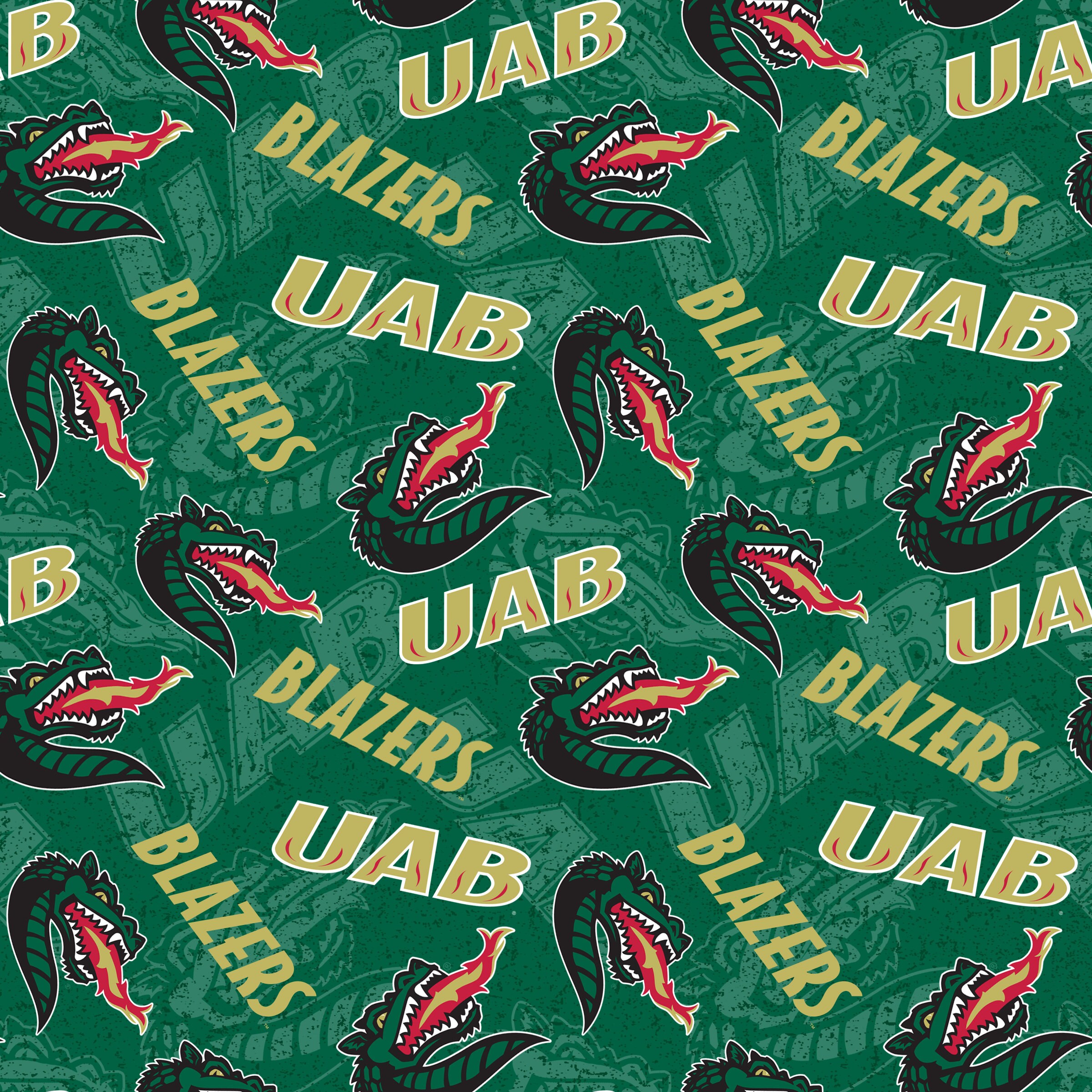 University of Alabama at Birmingham Cotton Fabric by Sykel-uab - Etsy Norway