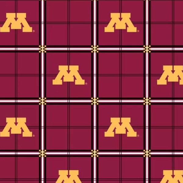 University Minnesota Fabric Etsy