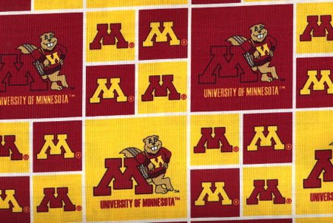 University of Minnesota Cotton Fabric by Sykelminnesota Golden Gophers
