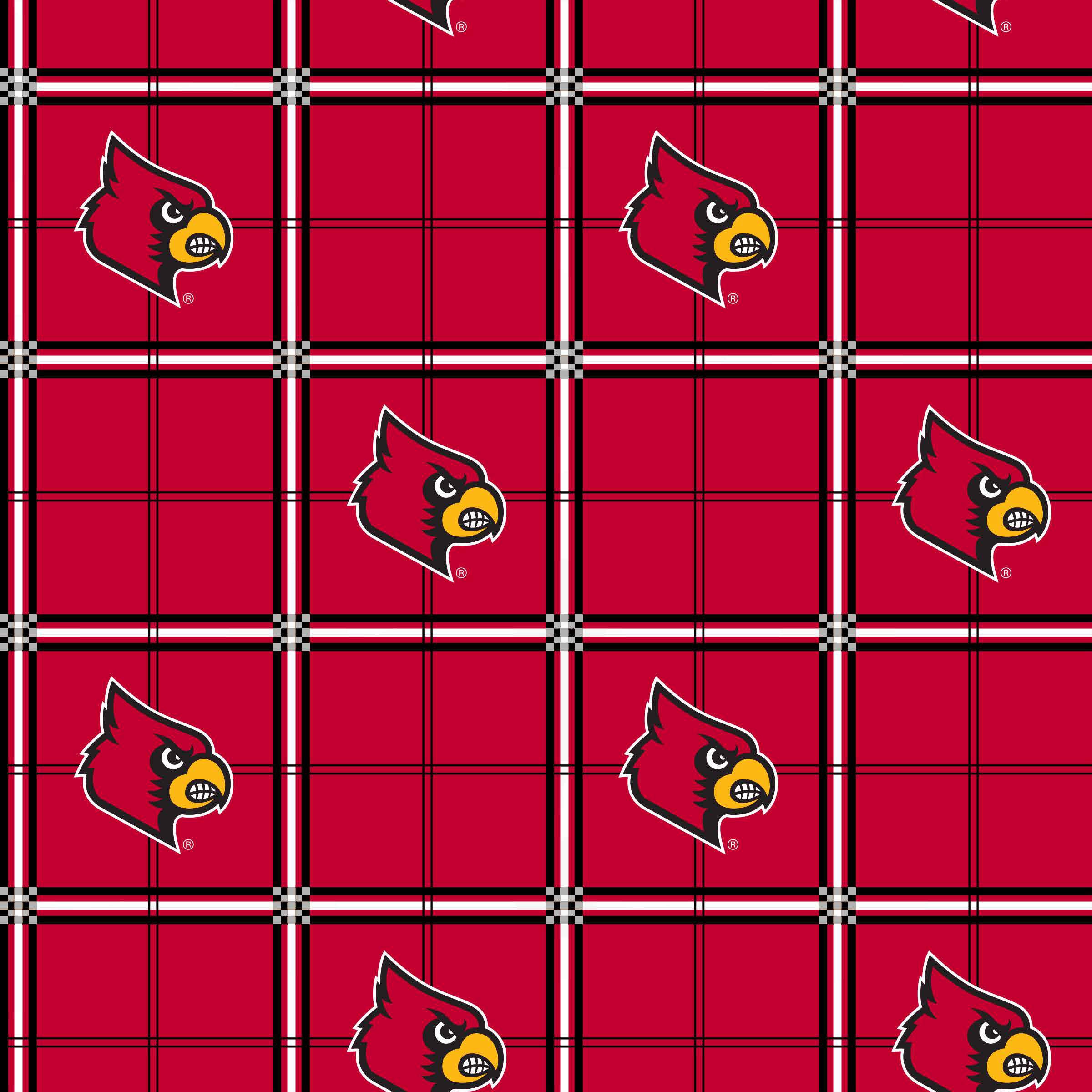University of Louisville Cotton Flannel Fabric by -  Denmark
