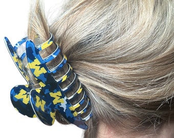 University of Michigan Hair Clip-University of Michigan Hair Claw-Michigan Wolverines Hair Claw Clip-3 Pack-