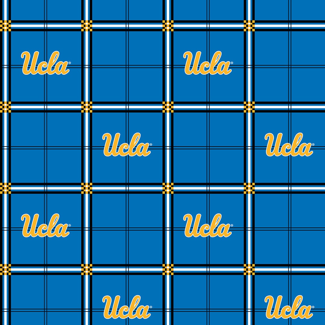 UCLA Cotton Flannel Fabric by Sykelucla Bruins Plaid Flannel Fabric Etsy