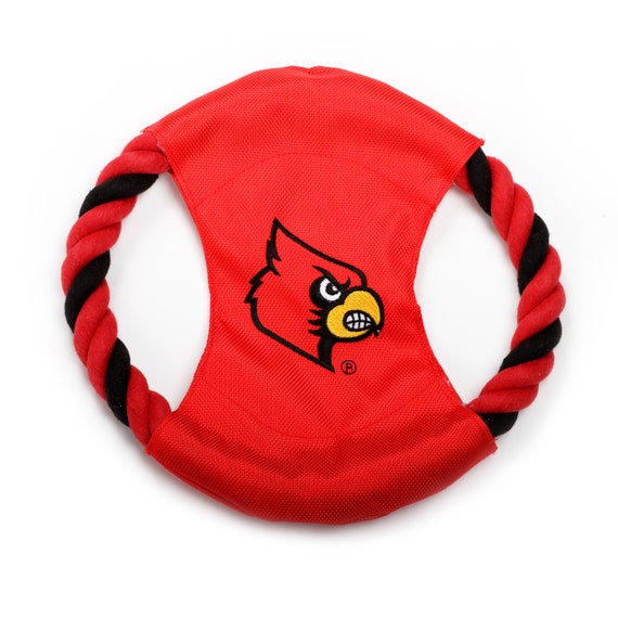 University of Louisville Dog Toy-Louisville Cardinals Nylon Rope Flying  Disc Toy