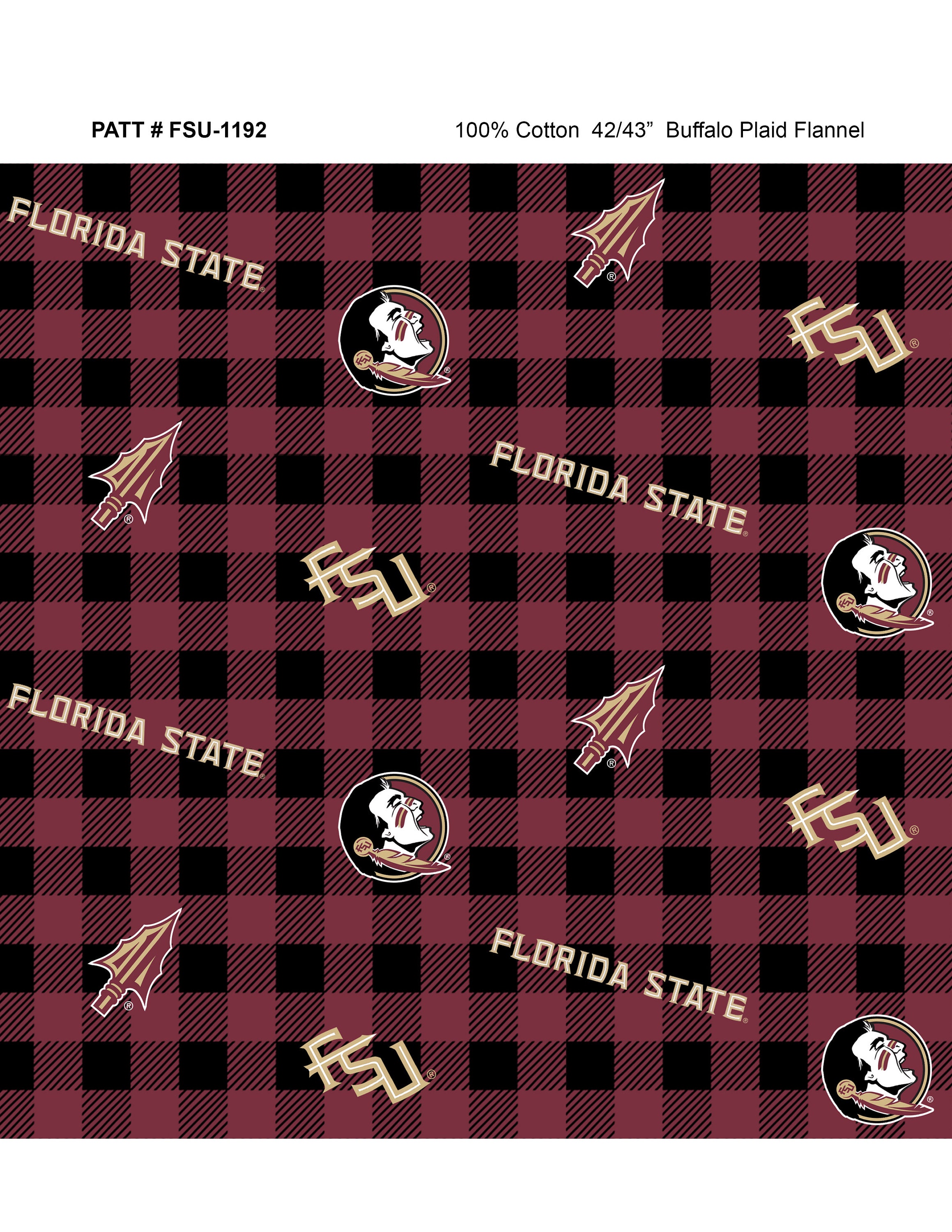 Florida State University Cotton Fabric por Sykel-FSU - Etsy México