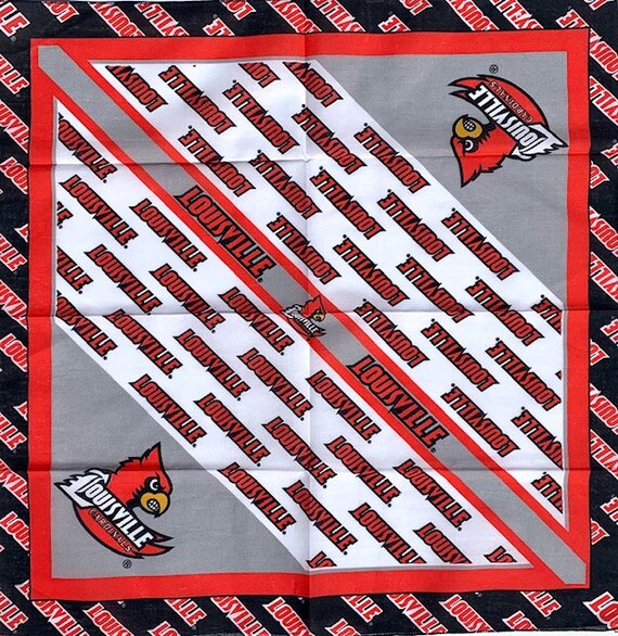 University of Louisville 22 Square Bandana-Louisville Cardinals NCAA Large  Bandana for Face, Neck, Hair, or Pets