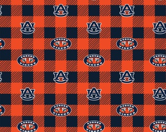Auburn Fleece Fabric-100% Polyester-Non Pill-Officially Licensed Auburn Fabric-Choose your Size