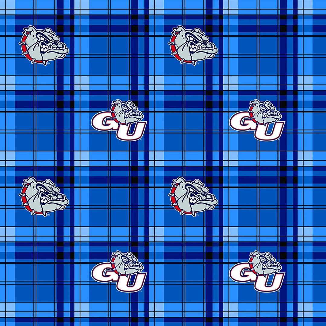 Gonzaga University Fleece Fabric by Sykelgonzaga Bulldogs Plaid Fleece