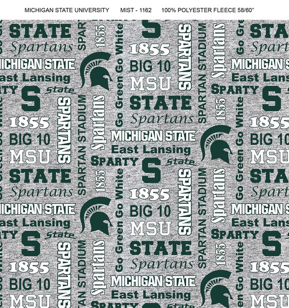 Fabric by the Yard Sykel Enterprises NCAA Michigan State Collegiate Realtree TEAM COLOR 