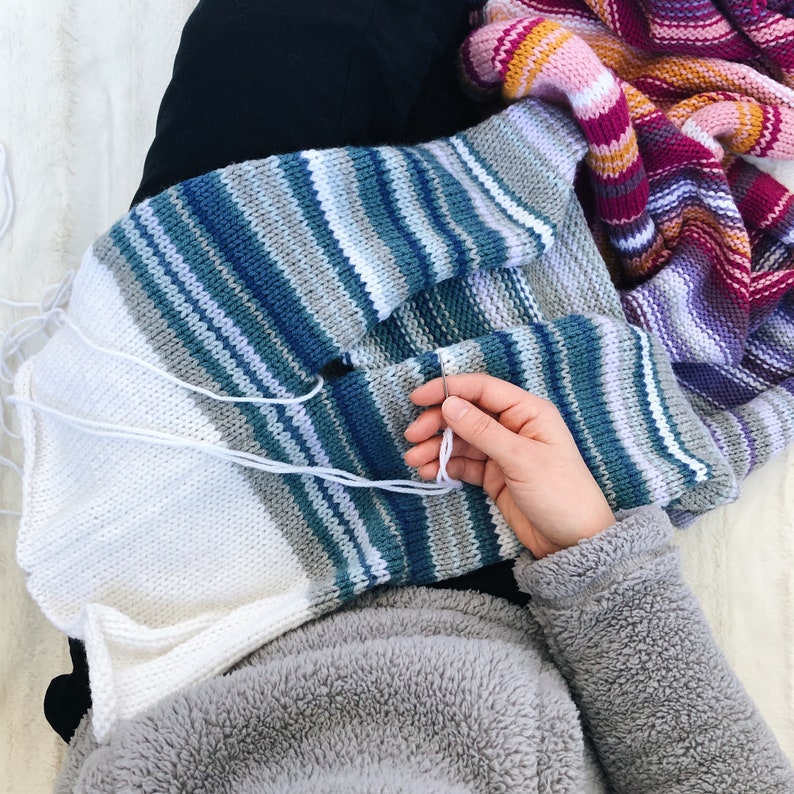 Temperature Scarf Knitting Pattern Color Chart Tutorial Printable