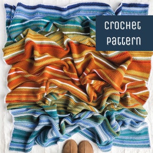 Schema all'uncinetto per coperta con temperatura / Tutorial tabella colori / Temperature stampabili per l'anno / Coperta colorata / Punto muschio