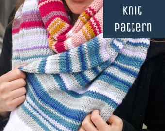 Temperature Scarf Knitting Pattern | Color Chart Tutorial | Printable Temperatures Year | Colourful Scarf | Knit Scarf