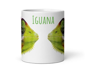 Iguana mug for the reptile enthusiast, reptile mug.