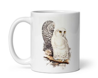 Beautiful Snowy Owl mug, perfect gift for the bird lover, bird watcher, wildlife enthusiast