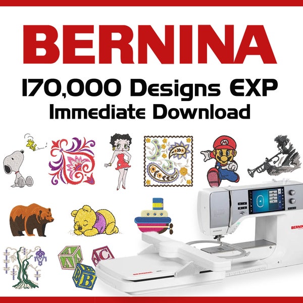 Collection de motifs de broderie machine à télécharger Bernina - plus de 170 000 fichiers de broderie en EXP. Également compatible avec Bernina Bernette