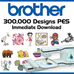 Brother machine embroidery designs collection PES cartoons fictional characters patches and badges