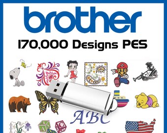 Machine Embroidery Designs Collection Brother on USB - over 170,000 embroidery files in PES. Also compatible with Babylock and Deco machines