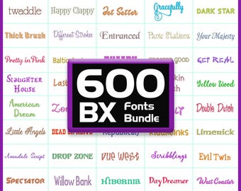Pacchetto di font per ricamo BX: 600 font (download digitale)