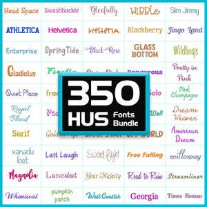 Pacchetto di font per ricamo HUS: font per macchine Husqvarna Viking (download digitale)