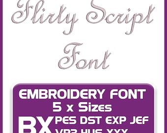Flirty Script Stickschrift | Schreibschrift (5 Grössen) (Digital Download)