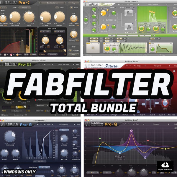 FabFilter Total Bundle Vst FX Plugin, Music production, Mixing, Mastering, Windows only