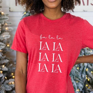 Fa la la la SVG. Camicia di Natale svg, idea regalo di Natale, svg di Natale, Buon Natale svg, Funny Christmas quote svg, png dxf cut files