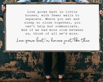 L’amour pousse mieux dans les petites maisons SVG, png, dxf, JPG, EPS, Cut Files, L’amour pousse le meilleur signe