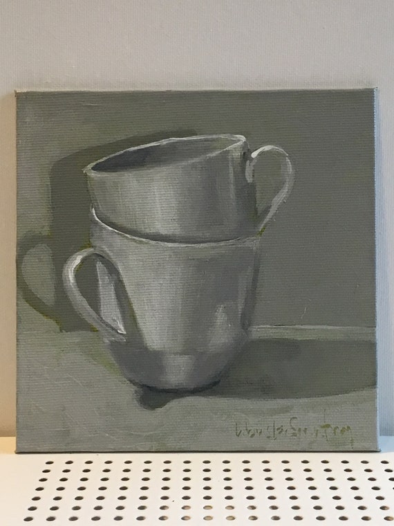 油絵 油絵 専用 2つのカップ 専用 2つのカップ