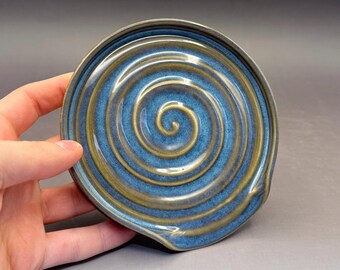 Hand Thrown Stoneware Spoon Rest - Handmade