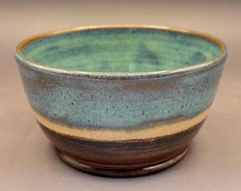 Hand Thrown Stoneware Pottery Bowl - Handmade