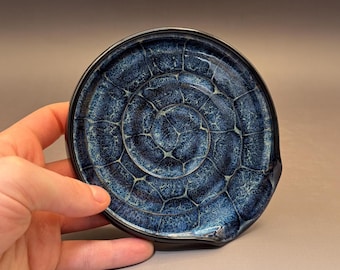 Hand Thrown Stoneware Spoon Rest - Handmade