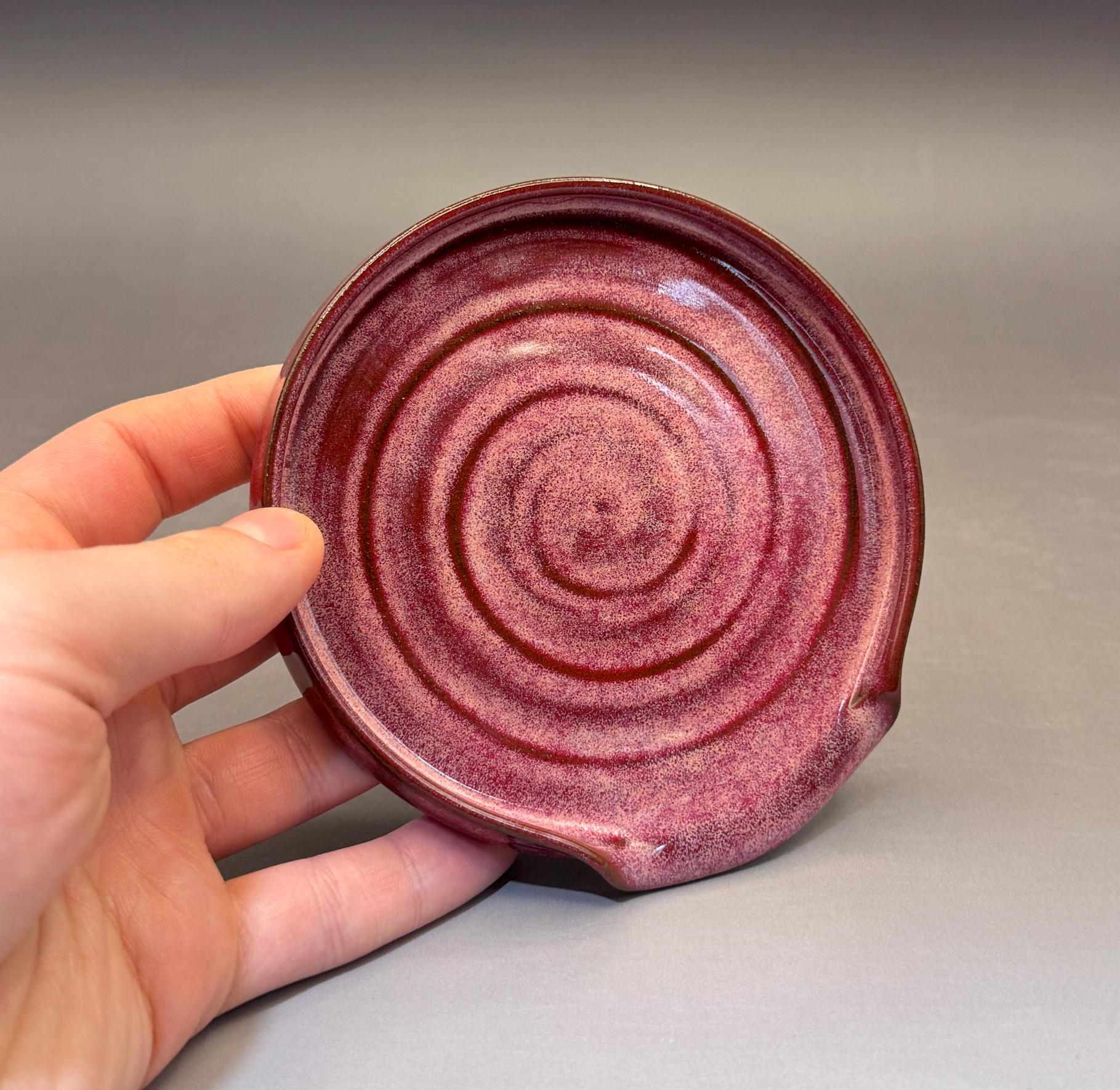 Hand Thrown Stoneware Spoon Rest - Handmade