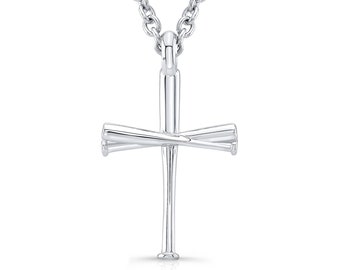 Baseball Cross Necklace - Etsy