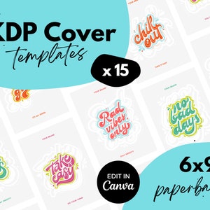 KDP Cover Templates x15 ⋆ Canva Template ⋆ Inspirational Quotes