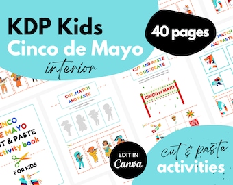 KDP Activity Book for Cinco de Mayo ⋆ Kids Interior Canva Template ⋆ 8.5x11