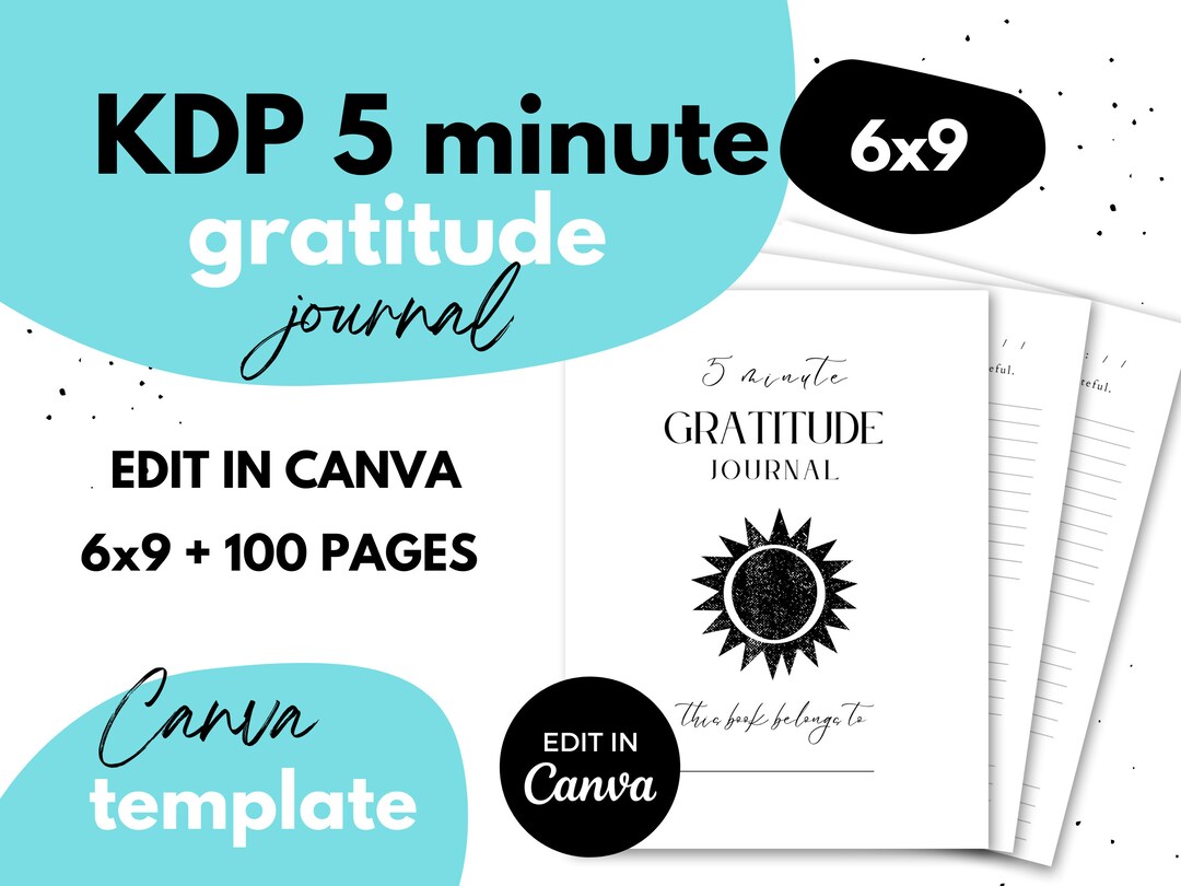KDP Gratitude Journal ⋆ Canva Template ⋆ 6x9 - Etsy