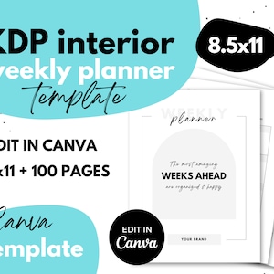 KDP Planner Interior ⋆ Canva Template ⋆ 8.5x11