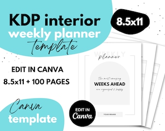 KDP Planner Interior ⋆ Canva Template ⋆ 8.5x11